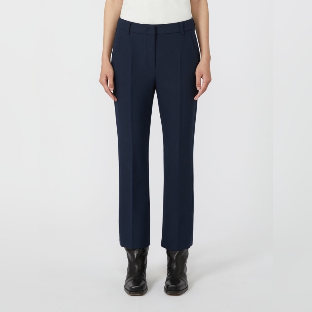 Max Mara Weekend Wool Cigarette Trousers Navy Size 4 NWT